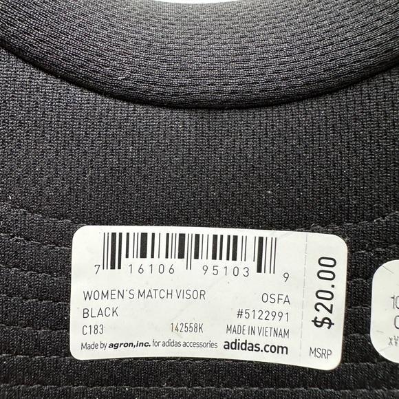 🖤 Women’s Adidas Match Visor - Brand New - Picture 10 of 12